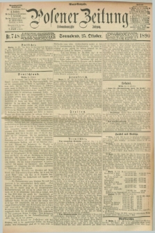 Posener Zeitung. Jg.97, Nr. 748 (25 Oktober 1890) - Abend=Ausgabe.