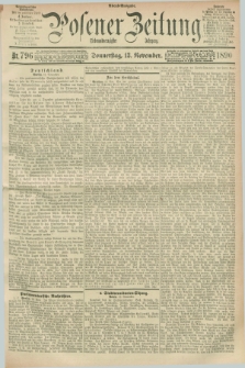 Posener Zeitung. Jg.97, Nr. 796 (13 November 1890) - Abend=Ausgabe.