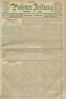 Posener Zeitung. Jg.97, Nr. 819 (22 November 1890) - Mittag=Ausgabe.