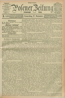 Posener Zeitung. Jg.97, Nr. 830 (27 November 1890) - Morgen=Ausgabe. + dod.