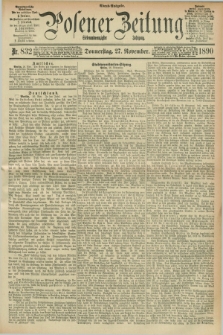 Posener Zeitung. Jg.97, Nr. 832 (27 November 1890) - Abend=Ausgabe.