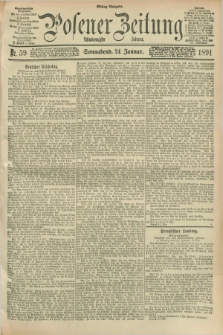 Posener Zeitung. Jg.98, Nr. 59 (24 Januar 1891) - Mittag=Ausgabe.