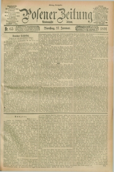 Posener Zeitung. Jg.98, Nr. 65 (27 Januar 1891) - Mittag=Ausgabe.