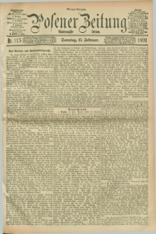 Posener Zeitung. Jg.98, Nr. 115 (15 Februar 1891) - Morgen=Ausgabe. + dod.