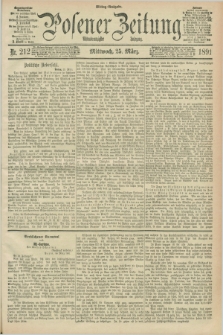 Posener Zeitung. Jg.98, Nr. 212 (25 März 1891) - Mittag=Ausgabe.
