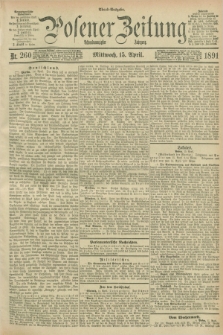 Posener Zeitung. Jg.98, Nr. 260 (15 April 1891) - Abend=Ausgabe.