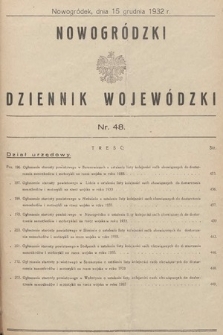 Nowogródzki Dziennik Wojewódzki. 1932, nr 48