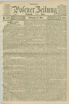 Posener Zeitung. Jg.98, Nr. 358 (27 Mai 1891) - Mittag=Ausgabe.