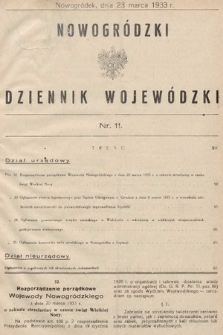 Nowogródzki Dziennik Wojewódzki. 1933, nr 11