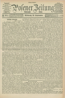 Posener Zeitung. Jg.98, Nr. 664 (23 September 1891) - Mittag=Ausgabe.