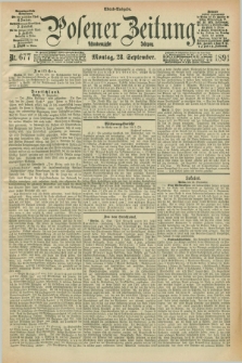Posener Zeitung. Jg.98, Nr. 677 (28 September 1891) - Abend=Ausgabe.