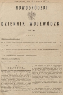 Nowogródzki Dziennik Wojewódzki. 1933, nr 21