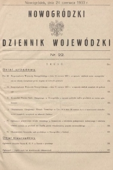 Nowogródzki Dziennik Wojewódzki. 1933, nr 22