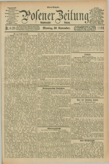 Posener Zeitung. Jg.98, Nr. 839 (30 November 1891) - Abend=Ausgabe.