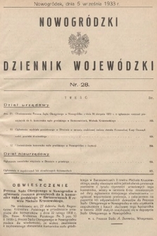 Nowogródzki Dziennik Wojewódzki. 1933, nr 28