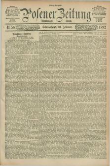 Posener Zeitung. Jg.99, Nr. 56 (23 Januar 1892) - Mittag=Ausgabe.
