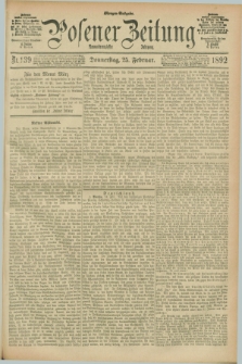 Posener Zeitung. Jg.99, Nr. 139 (25 Februar 1892) - Morgen=Ausgabe. + dod.