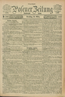 Posener Zeitung. Jg.99, Nr. 206 (22 März 1892) - Mittag=Ausgabe.