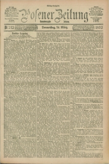 Posener Zeitung. Jg.99, Nr. 212 (24 März 1892) - Mittag=Ausgabe.