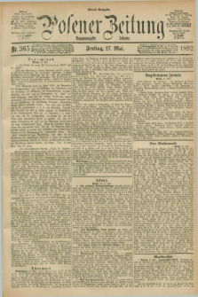 Posener Zeitung. Jg.99, Nr. 365 (27 Mai 1892) - Abend=Ausgabe.