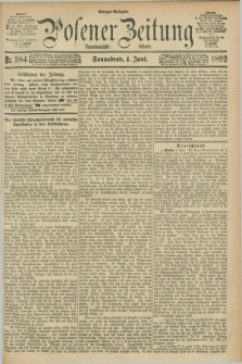 Posener Zeitung. Jg.99, Nr. 384 (4 Juni 1892) - Morgen=Ausgabe. + dod.
