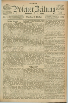 Posener Zeitung. Jg.99, Nr. 711 (11 Oktober 1892) - Mittag=Ausgabe.