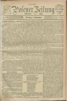 Posener Zeitung. Jg.99, Nr. 765 (1 November 1892) - Mittag=Ausgabe.