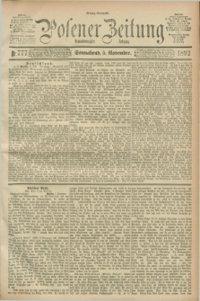 Posener Zeitung. Jg.99, Nr. 777 (5 November 1892) - Mittag=Ausgabe.