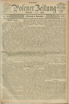 Posener Zeitung. Jg.99, Nr. 786 (9 November 1892) - Mittag=Ausgabe.