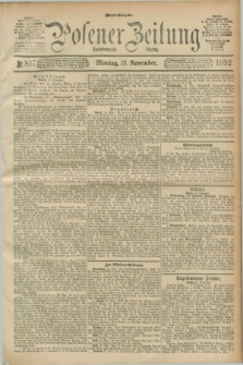 Posener Zeitung. Jg.99, Nr. 817 (21 November 1892) - Abend=Ausgabe.