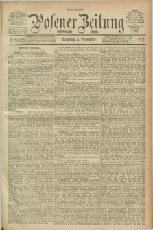 Posener Zeitung. Jg.99, Nr. 852 (5 Dezember 1892) - Mittag=Ausgabe.