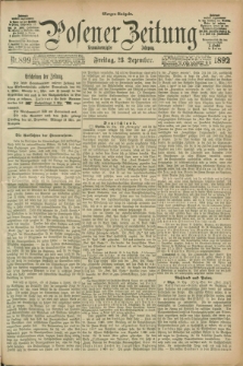 Posener Zeitung. Jg.99, Nr. 899 (23 Dezember 1892) - Morgen=Ausgabe. + dod.