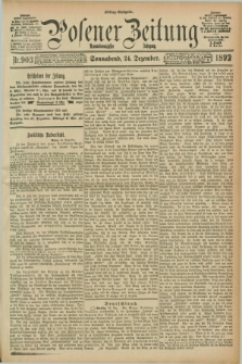 Posener Zeitung. Jg.99, Nr. 903 (24 Dezember 1892) - Mittag=Ausgabe.