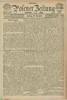 Posener Zeitung. Jg.99, Nr. 914 (30 Dezember 1892) - Mittag=Ausgabe.