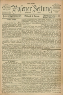 Posener Zeitung. Jg.100, Nr. 8 (4 Januar 1893) - Mittag=Ausgabe.