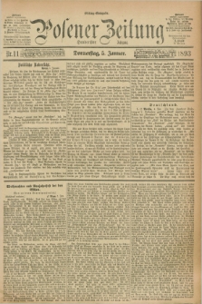Posener Zeitung. Jg.100, Nr. 11 (5 Januar 1893) - Mittag=Ausgabe.