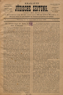 Krakauer Jüdische Zeitung. 1898, nr 1