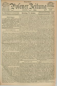 Posener Zeitung. Jg.100, Nr. 73 (29 Januar 1893) - Morgen=Ausgabe. + dod.