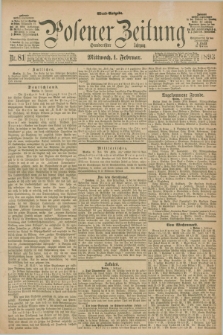 Posener Zeitung. Jg.100, Nr. 81 (1 Februar 1893) - Abend=Ausgabe.