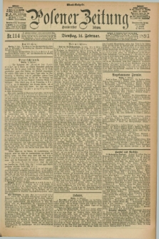 Posener Zeitung. Jg.100, Nr. 114 (14 Februar 1893) - Abend=Ausgabe.
