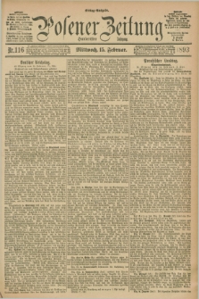 Posener Zeitung. Jg.100, Nr. 116 (15 Februar 1893) - Mittag=Ausgabe.