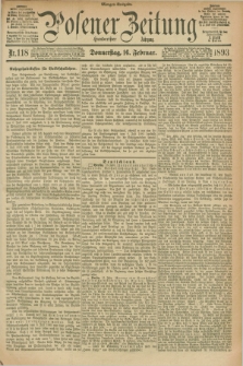 Posener Zeitung. Jg.100, Nr. 118 (16 Februar 1893) - Morgen=Ausgabe. + dod.
