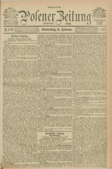 Posener Zeitung. Jg.100, Nr. 119 (16 Februar 1893) - Mittag=Ausgabe.