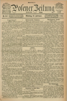 Posener Zeitung. Jg.100, Nr. 147 (27 Februar 1893) - Abend=Ausgabe.
