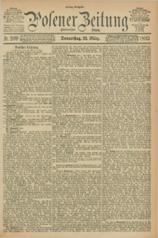 Posener Zeitung. Jg.100, Nr. 209 (23 März 1893) - Mittag=Ausgabe.