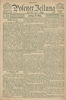 Posener Zeitung. Jg.100, Nr. 212 (24 März 1893) - Mittag=Ausgabe.