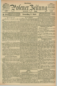 Posener Zeitung. Jg.100, Nr. 293 (27 April 1893) - Abend=Ausgabe.