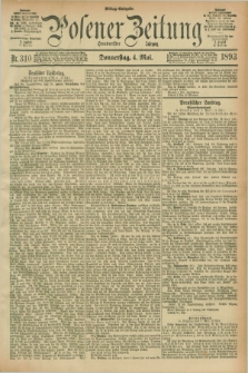 Posener Zeitung. Jg.100, Nr. 310 (4 Mai 1893) - Mittag=Ausgabe.