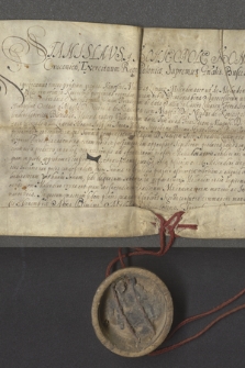 Dokument kasztelana krakowskiego Stanisława Koniecpolskiego dotyczący praw do młyna w Wąsoszu