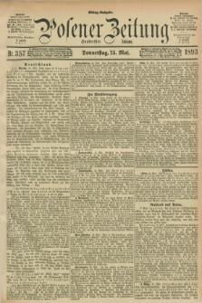 Posener Zeitung. Jg.100, Nr. 357 (25 Mai 1893) - Mittag=Ausgabe.